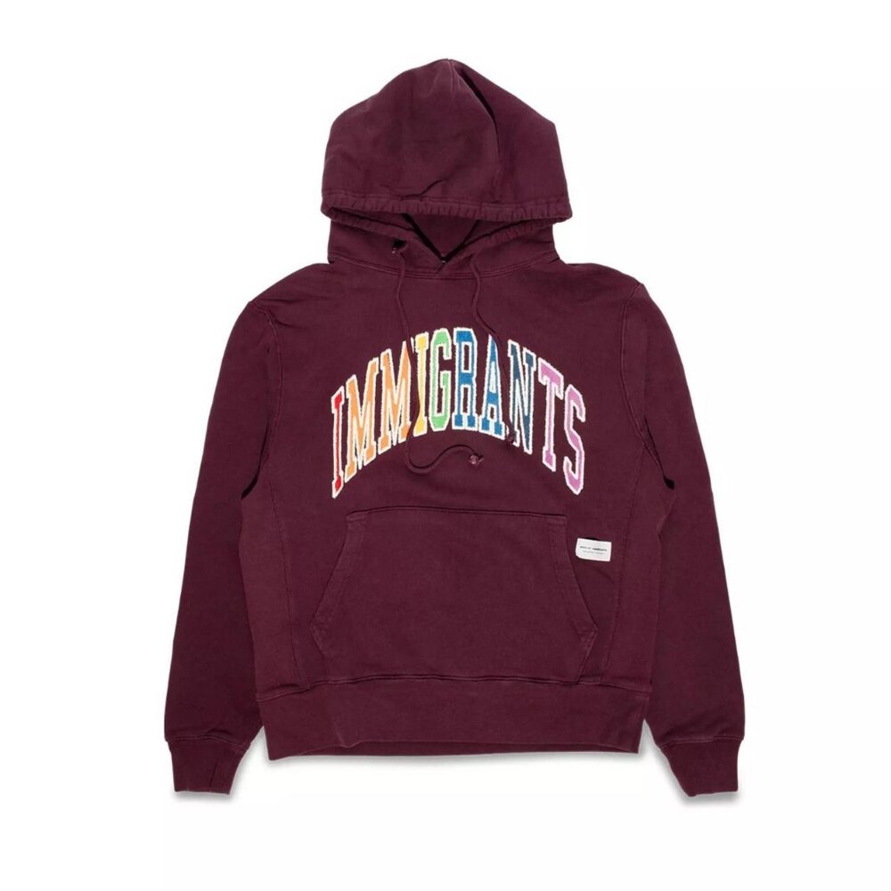 Kids of Immigrants Immigrants Hoodie Purple Size S Chenille Varsity